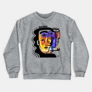 Picasso face style Crewneck Sweatshirt